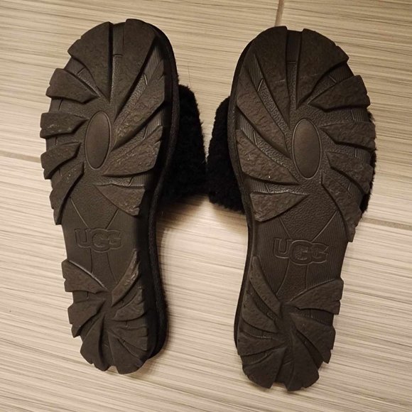 UGG Cozette Slide Slipper Sheepskin Fuzzy SIZE 8 - Picture 6 of 7